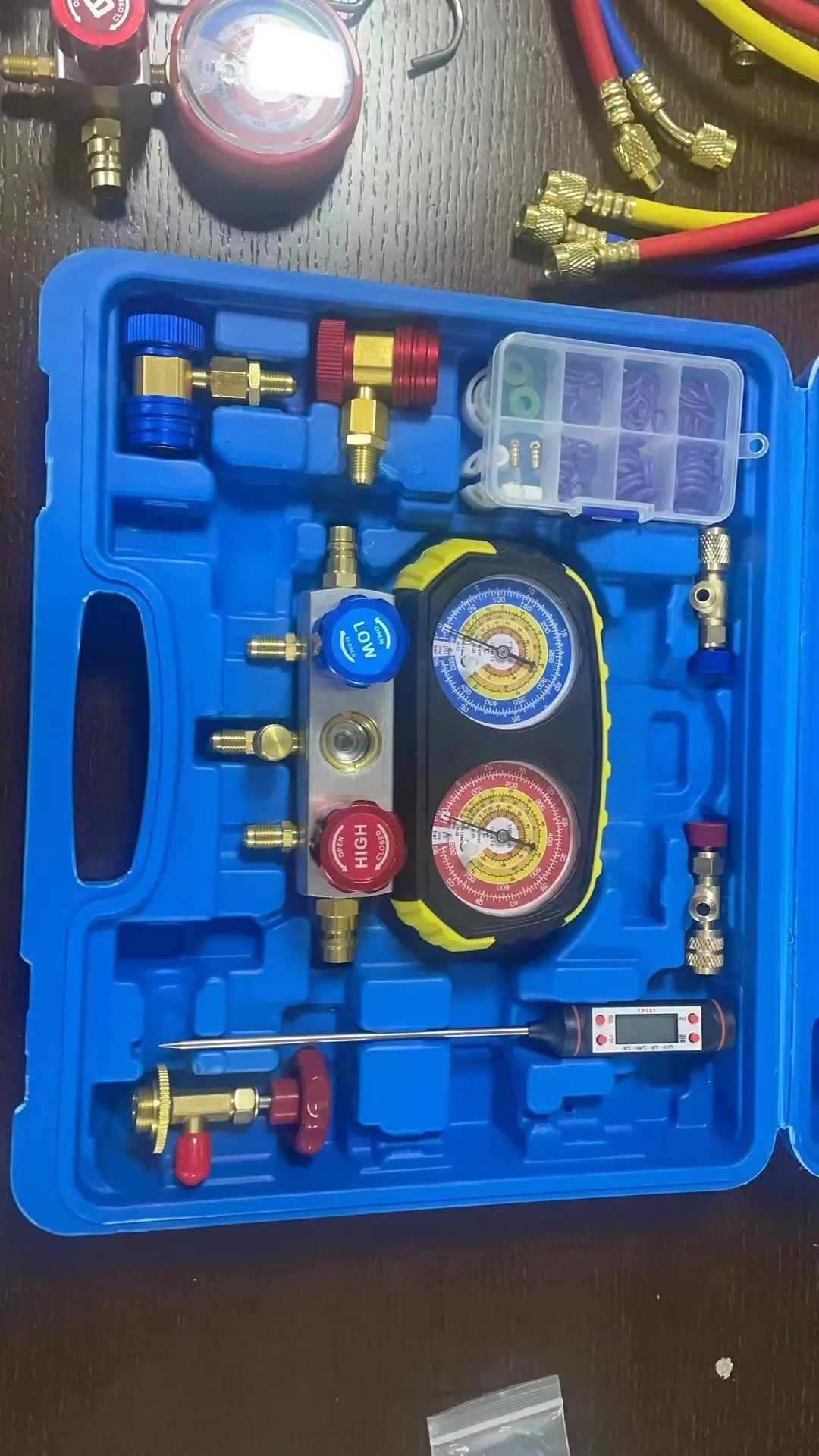 Flow Meter For R134a Automotive AC R134a Refrigerant Meter Set - Precision & Durability