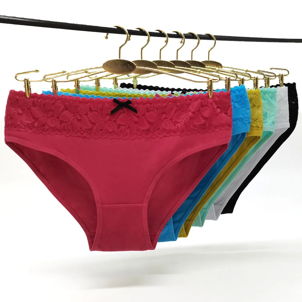 Lace Waistband Ladies Sexy Cotton 