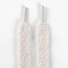 Pink beige plush shoelaces