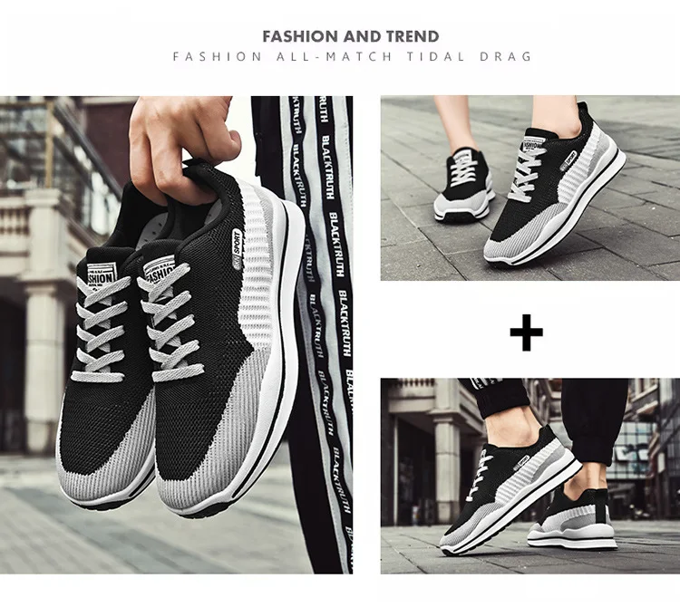 Hot Sale Unisex Breathable Men's Sneakers Lightweight Outdoor Running Shoes Comfortable Casual Shoes