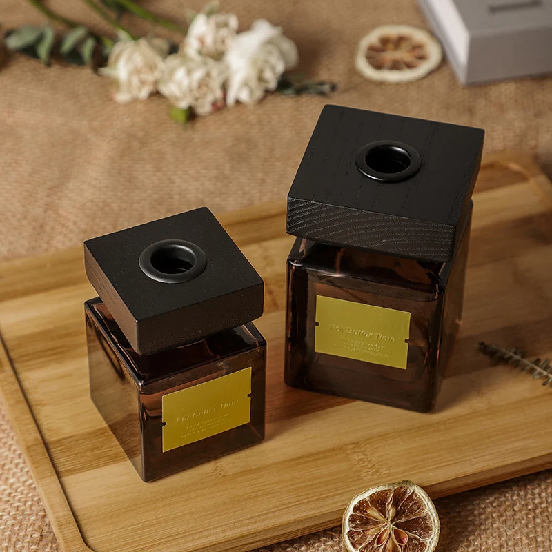 DGC Rich Fragrance Floral 100ml Reed Diffuser Set Fragrance Oil Amber Glass Bottle With Stick and Box Living Room Reed Diffuser