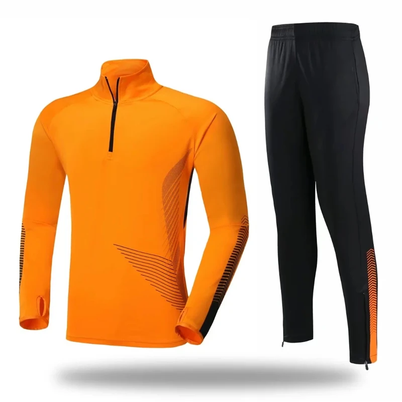 Men's Custom Soccer Football Tracksuit Breathable Active Wear for School Training Wholesale Blank Sets