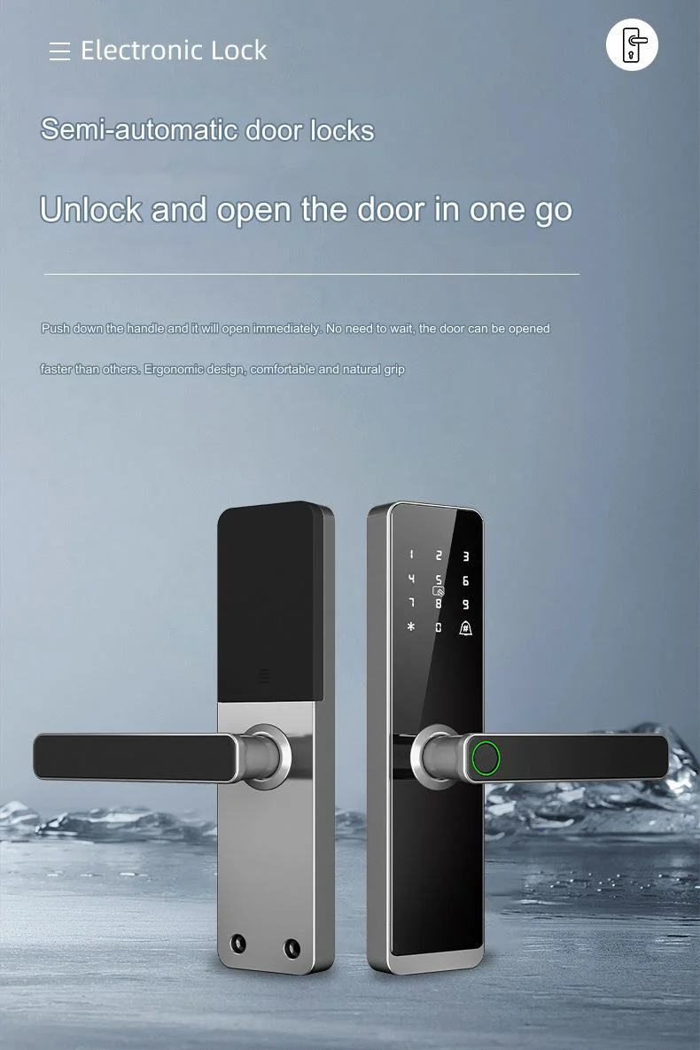 Glomarket Wholesale Factory Price Intelligent Fingerprint Handle Lock Keyless Digital Hotel Tuya App Smart Digital Door Lock