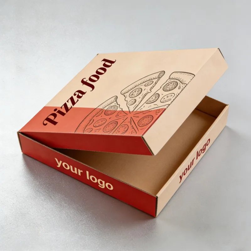 Mukautettu painettu pitsakuljetuslaatikko, ruokaluokan ulkoneulopakkauslaatikko, ympäristöystävällinen teollisuustuotantoon tarkoitettu pitsalaatikko, valmistaja suoraan lähteestä