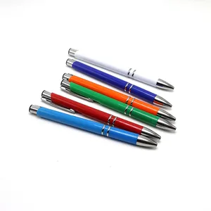 Popular Promotional Press Colorful  Ballpoint Pen Advertising Two Circle Cheap Ball Pen
