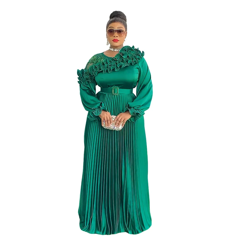 Cross-Border European American Fashion Elegant Long Sleeve Satin Dress African Foreign Trade AliExpress Plus Size Women's| Alibaba.com Cross-Border European American Fashion Elegant Long Sleeve Satin Dress African Foreign Trade AliExpress Plus Size Women's| Alibaba.com