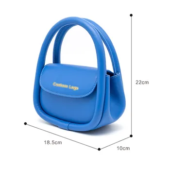 Integrated Round Macaroon vegan pu leather #AZB494 custom mini totes crossbody bags trendy fashion mini purse and handbag ladies