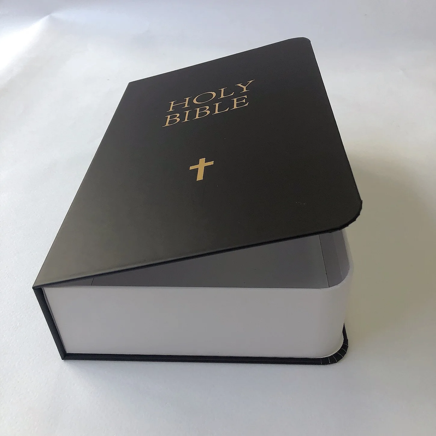 Elegant Custom CMYK Printing Logo Matte Empty Rigid Cardboard Book Shaped Magnetic Closure Fake Book Storage Packaging Gift Box