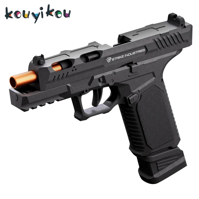 SIG 17 Shell Ejecting Soft Bullet Toy gun for boy For Adults Kids black plastic gun Small Pistol Outdoor Play Toys