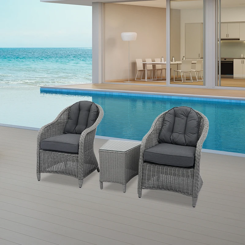 Modern Minimalist Outdoor Garden Furniture Set New Aluminum Frame With