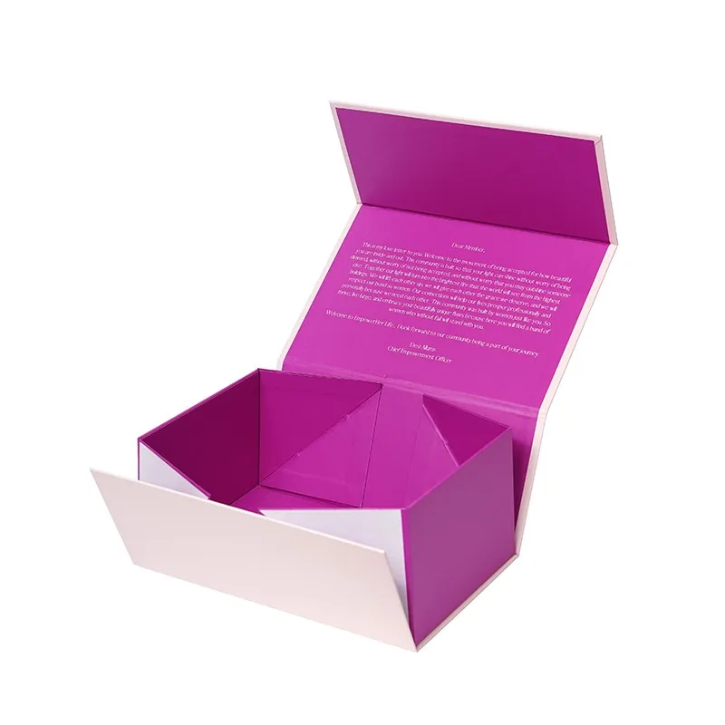 Custom Magnetic Folding Gift Box for Apparel Clothing Packaging Luxury Collapsible Box with Logo