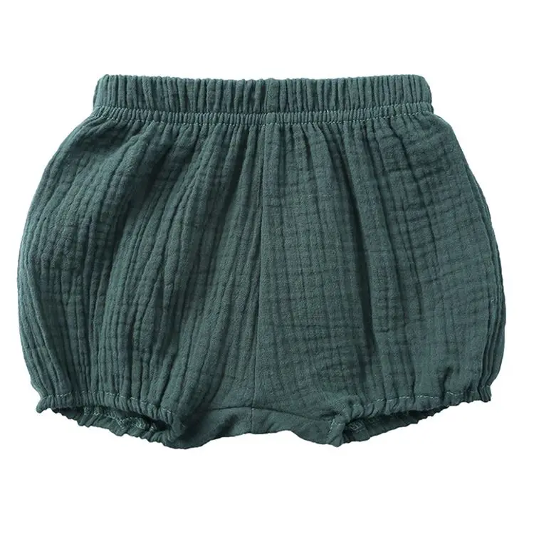 Модные хлопковые летние шорты для новорожденных мальчиков и девочек, однотонные шорты для хлеба