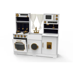 Modern Wooden Toys Kitchen Set for Unisex Kids 3-Year-Old Multifunctional Induction Cooker Educational Food Toy