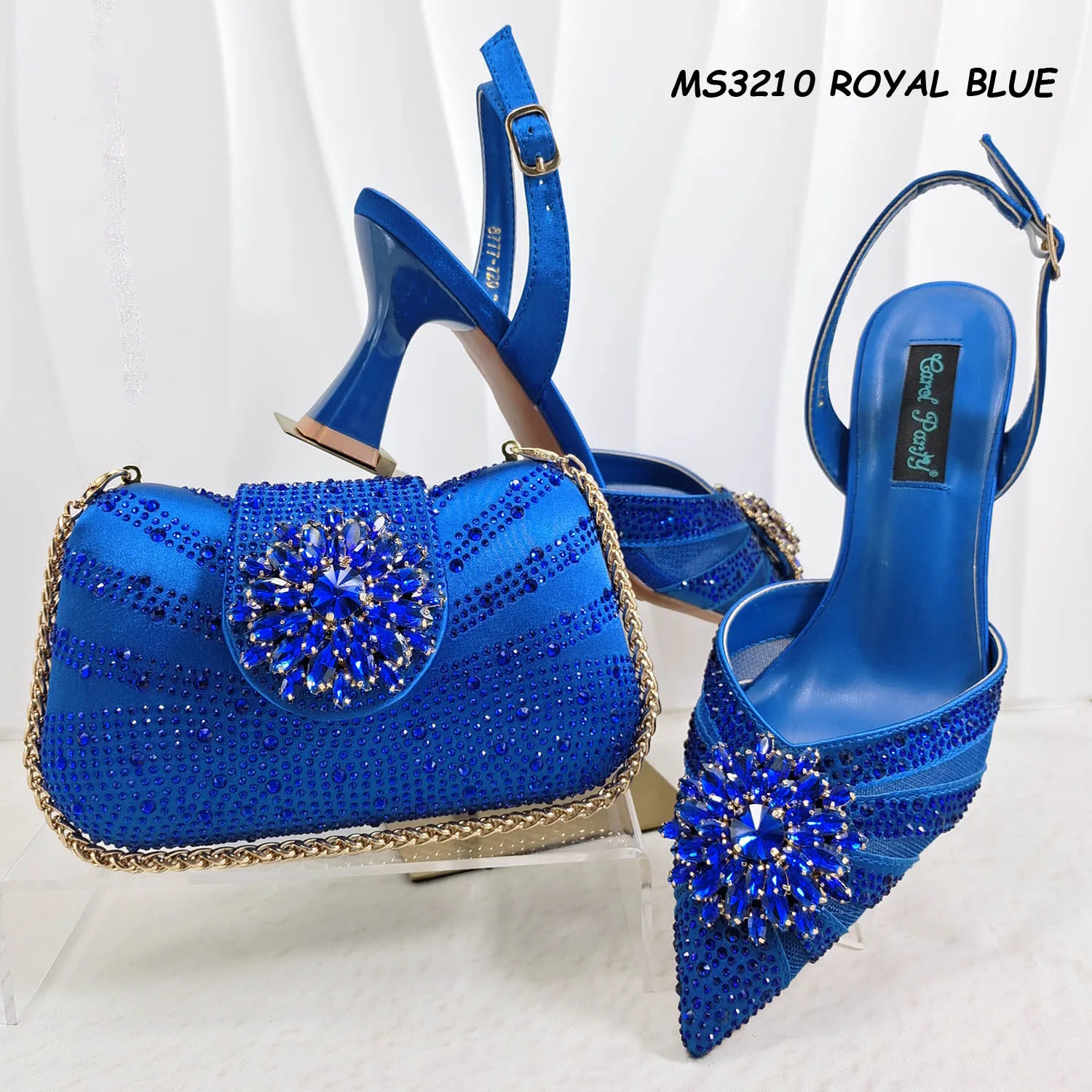 Gold Cheap and Fine Italian Matching Shoes and Bags Match Women Good Style Set
