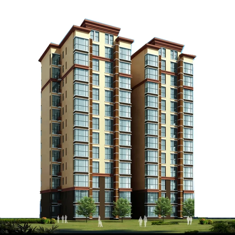 High Rise Prefab Modern Commercial Metal Building Constructions Quick Build Prefabricated Steel Structure Hotel Buildings