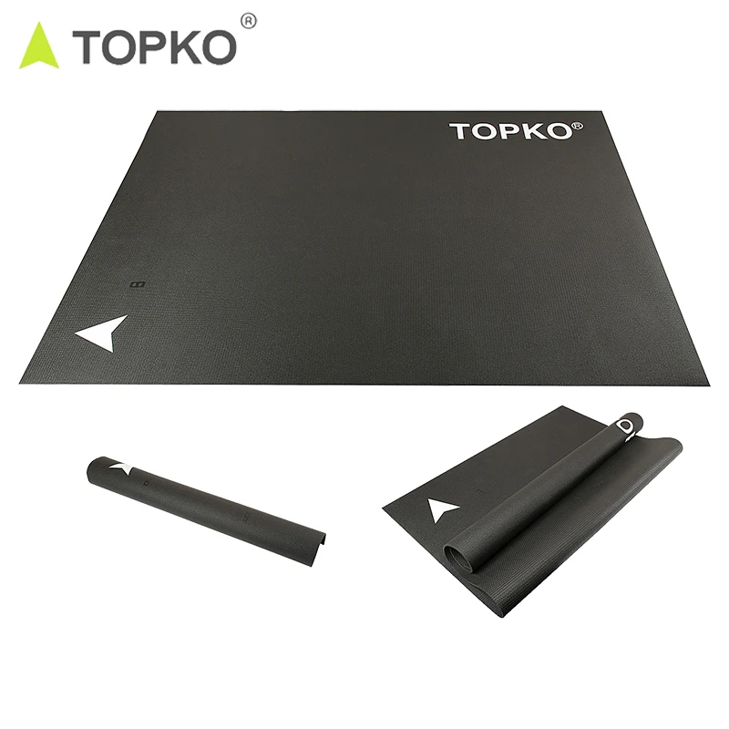 TOPKO Anti-Slip Exercise Equipment Mat Bike Mat for Hardwood Floors and Carpet Fitness Gym Equipment Bench Pad Made of Rubber