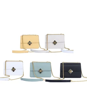 Custom High Quality Ladies Purses Handbags Design PU Leather Chain Shoulder Crossbody Bags for Women
