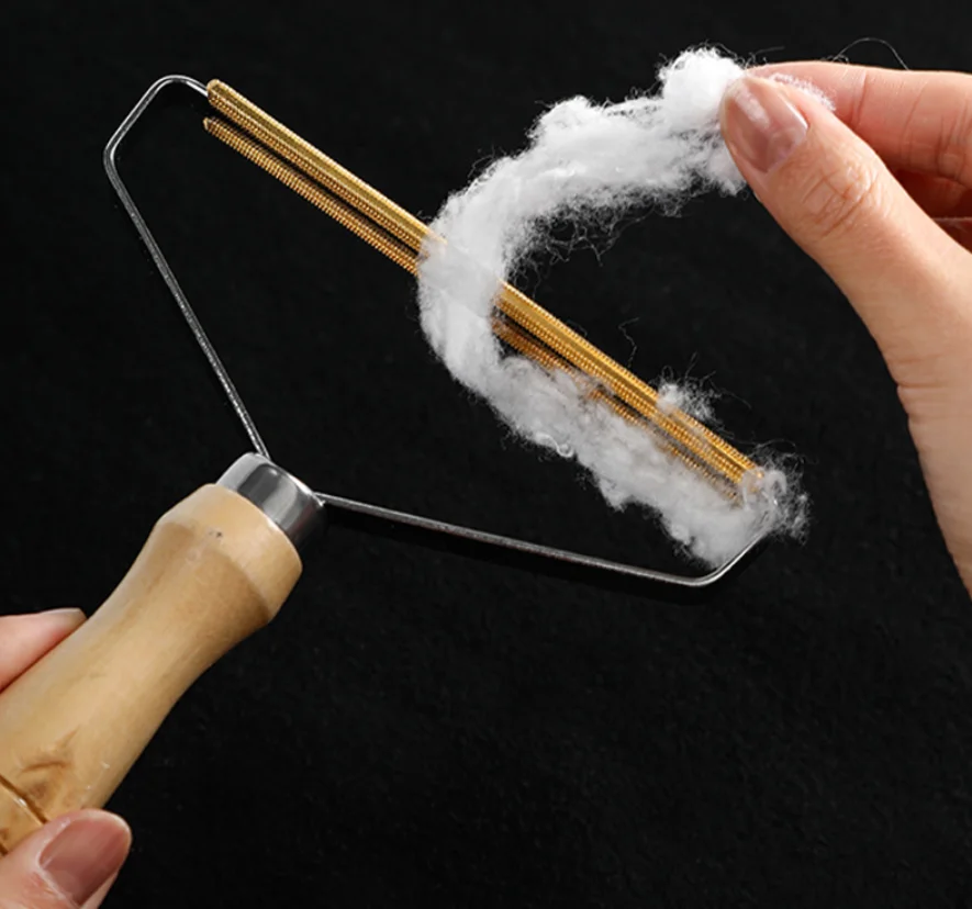 china hot selling wooden metal clothing shaver shave wool implement portable lint remover