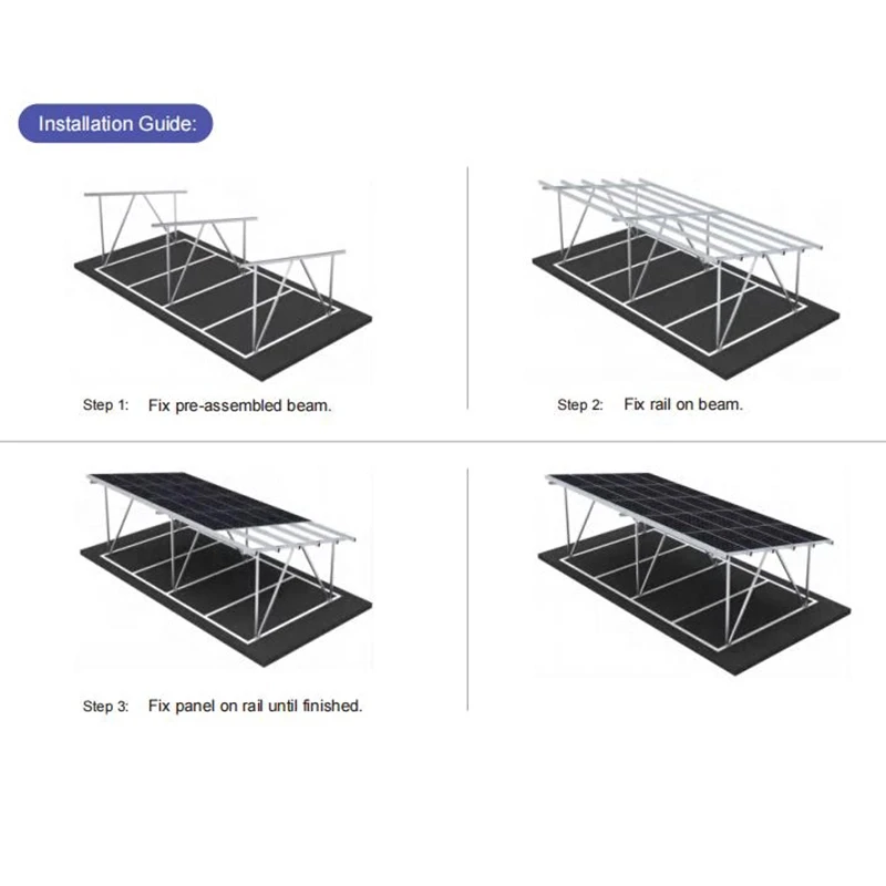 Photovoltaic Carport Bracket System Solar Carport Mounting Solar ...