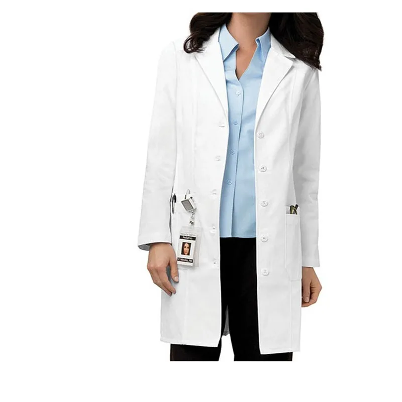 double breasted lab coat