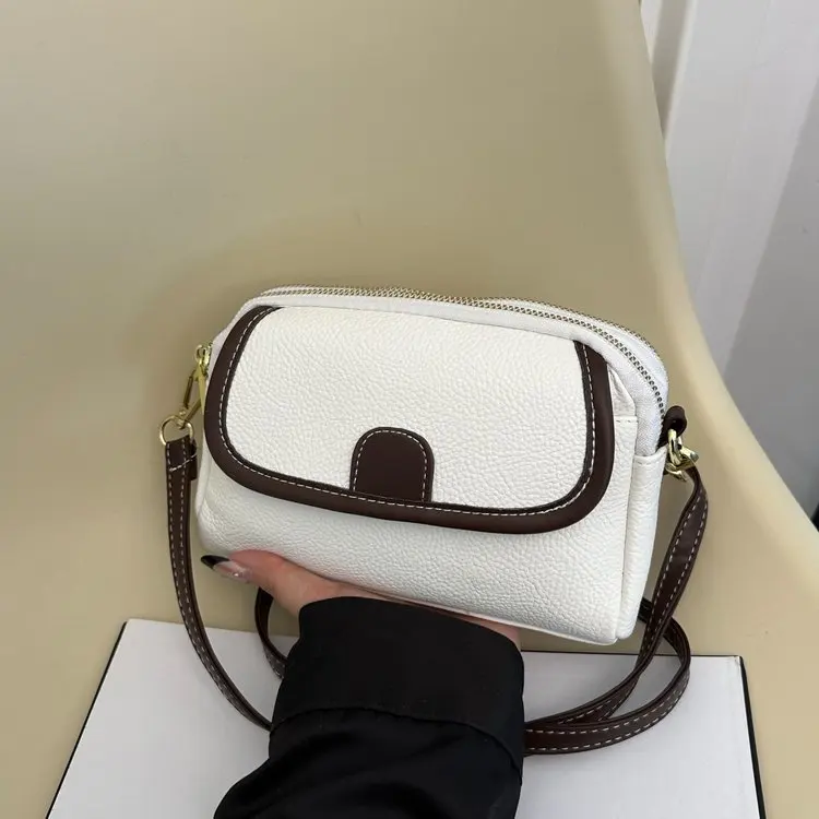 Fashion Women's Small Crossbody Bag PU Leather Messenger Bags Zipper Handbags Luxury Designer Purse Summer Travel Bag for Female