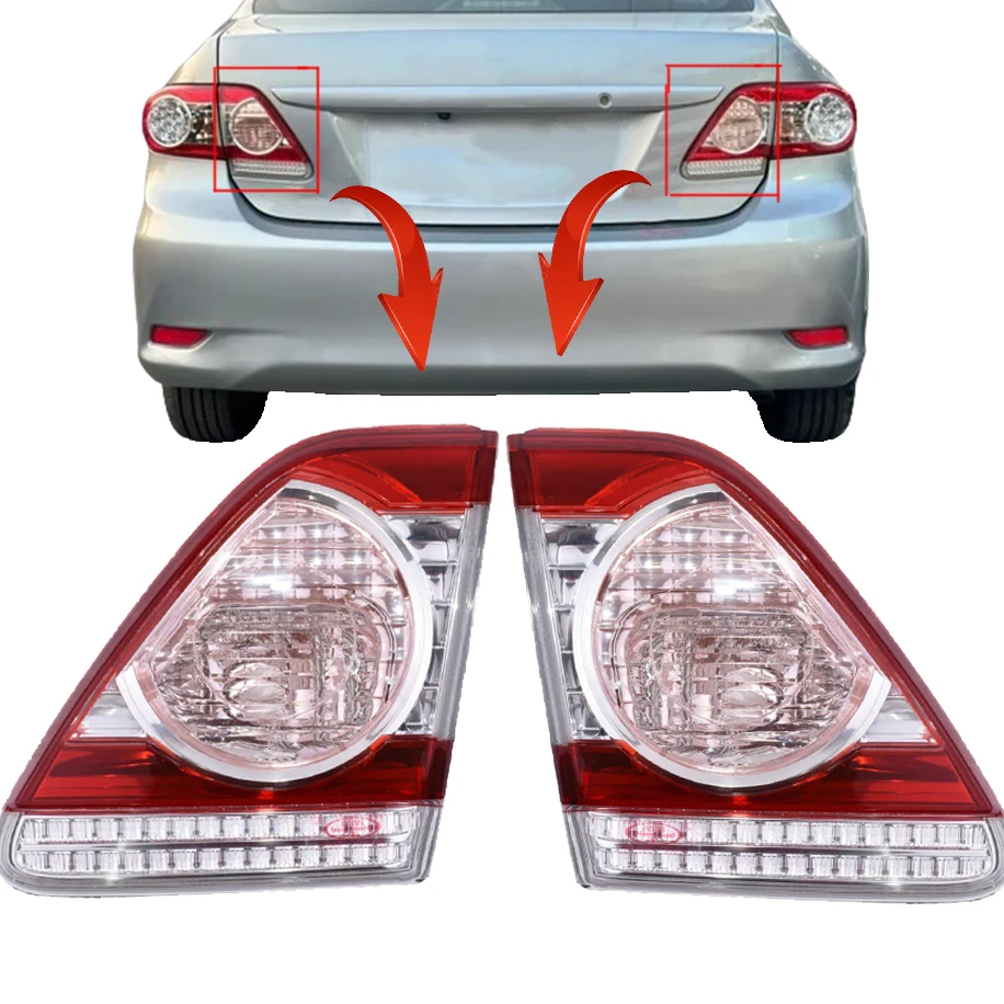 corolla 2013 car accessories Halogen & Xenon inner Tail Lights Lamp For Toyota Corolla GLi 1.3 VVTi Ecotec 2012