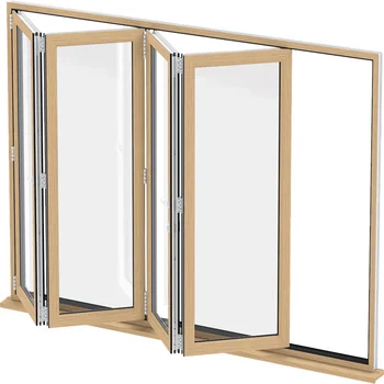 Aluminum Bi-Fold Doors  UV Protection Glass Double Glazing Energy Efficiency