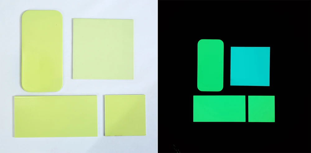 Junting Luminescent Board for Glow in the Dark Rigid PVC Sheet Photoluminescent Pigment Reflective Material for Outdoor Lighting