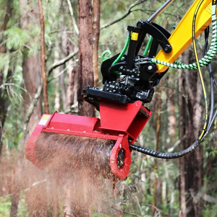 Digger Attachment Excavator Mulchers Drum Land Clearing Machine Forestry Mulcher