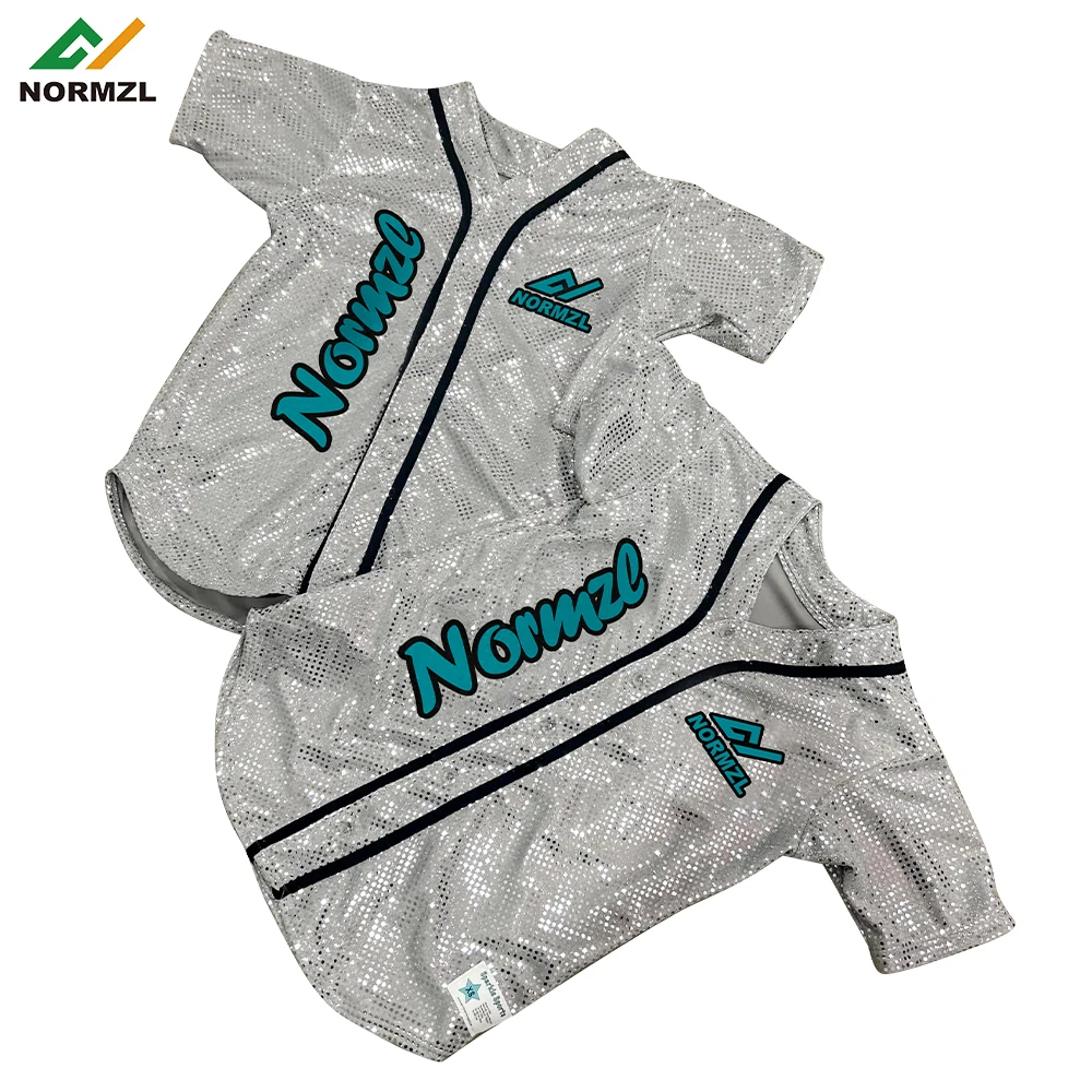 Team Low Moq Custom Design Sports Cheerleading Shiny Fabric Cheerleader Baseball Shirts Normzl Oem logo Cheer Jersey