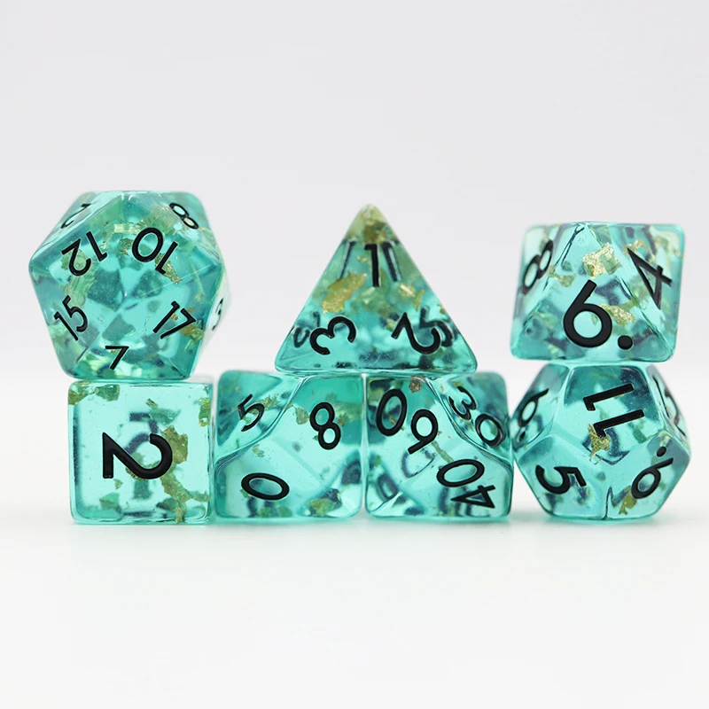 Wholesale Custom 16mm Polyhedral Resin Gaming Dice Set DND Dice details