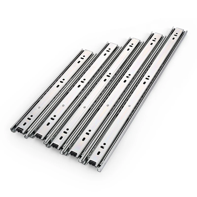 Smooth Durable 3 Fold Full Extension Drawer Slide Telescopic Channel