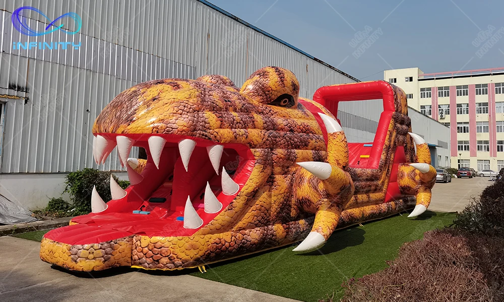 Inflatable Dinosaur Obstacle Games Amusement Park Inflatable Bounce ...