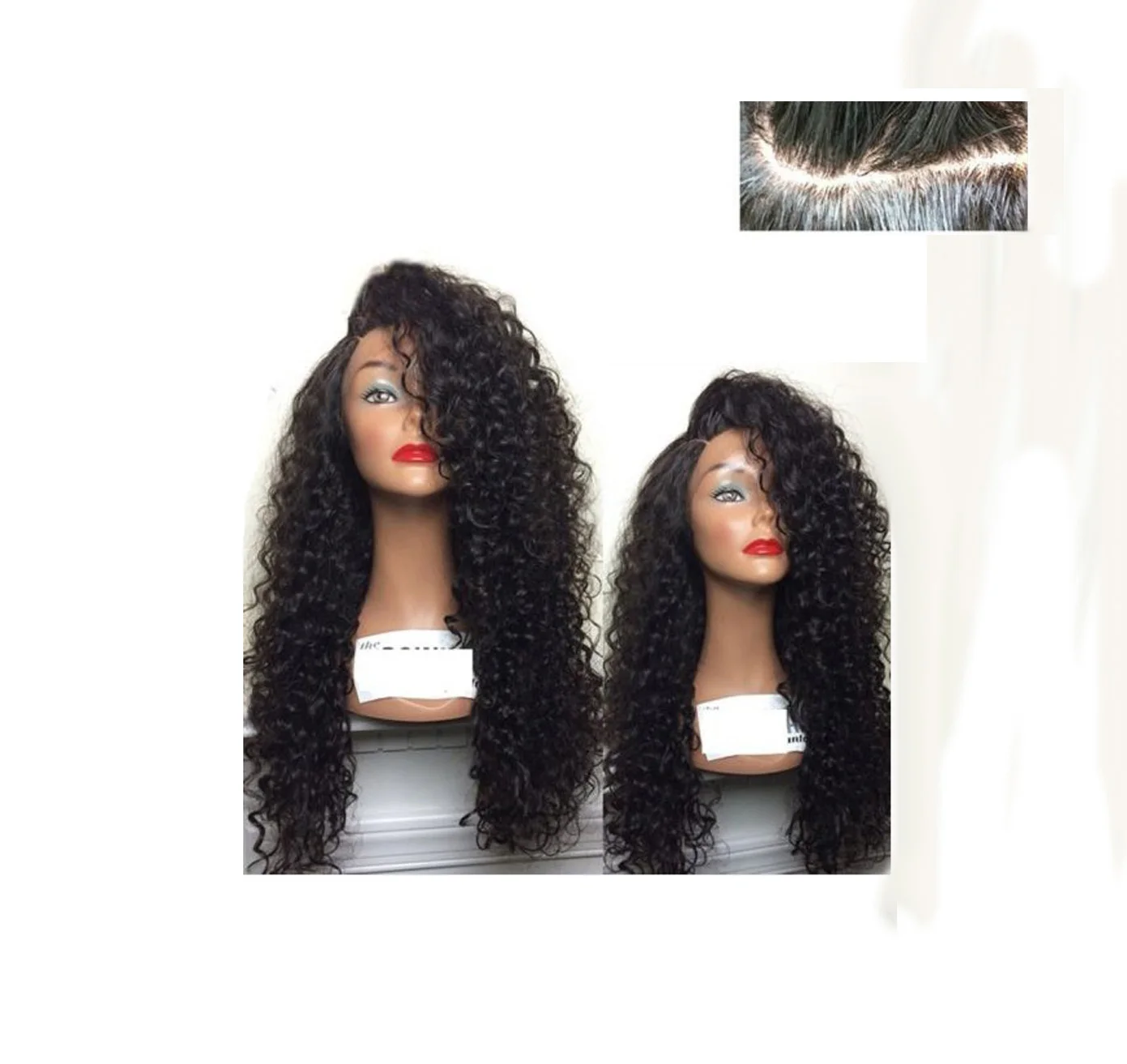 curly wigs side part