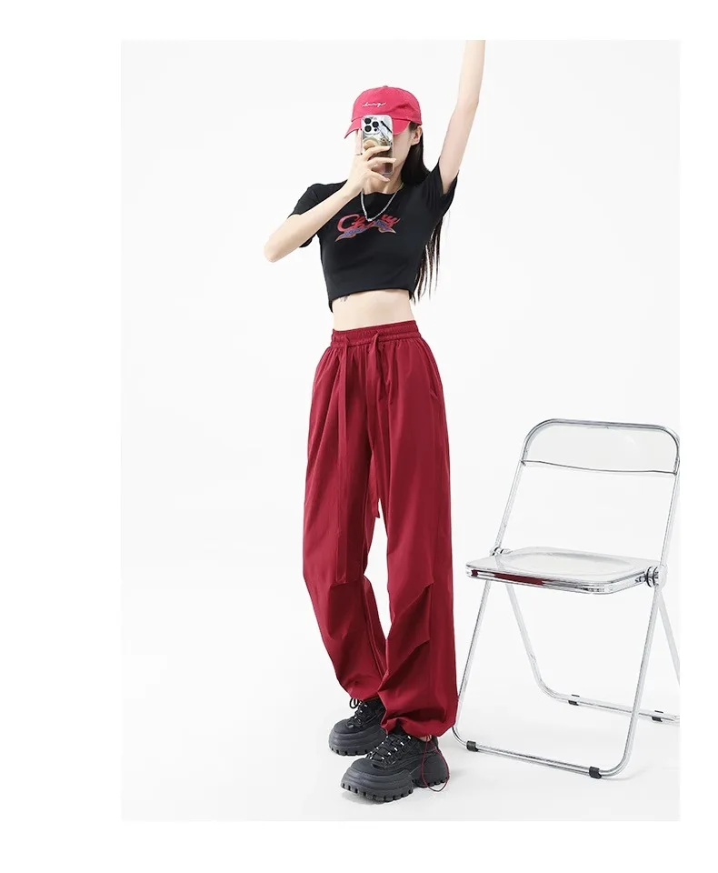 Y2K Women Streetwear Techwear Cargo Pants - Wide Leg Joggers