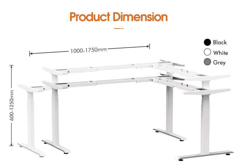 NATE 2AF3 Home Office Desk Frame Ergonomic Electric Stand Up Motorized Adjustable Height Standing Desk