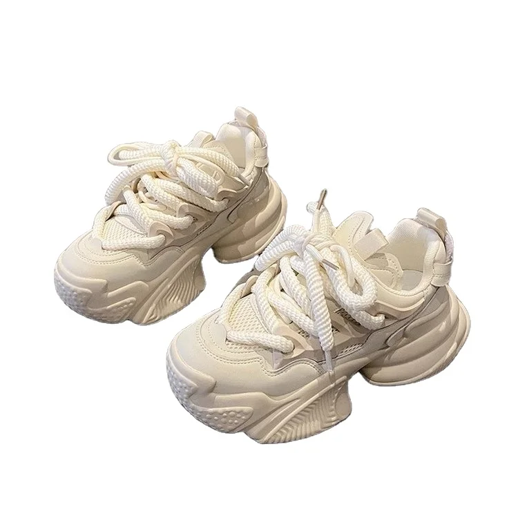 Wholesale Fashion Trend Comfortable Versatile Casual Lace up Height Increasing Platform Shoes Women Sport Shoes