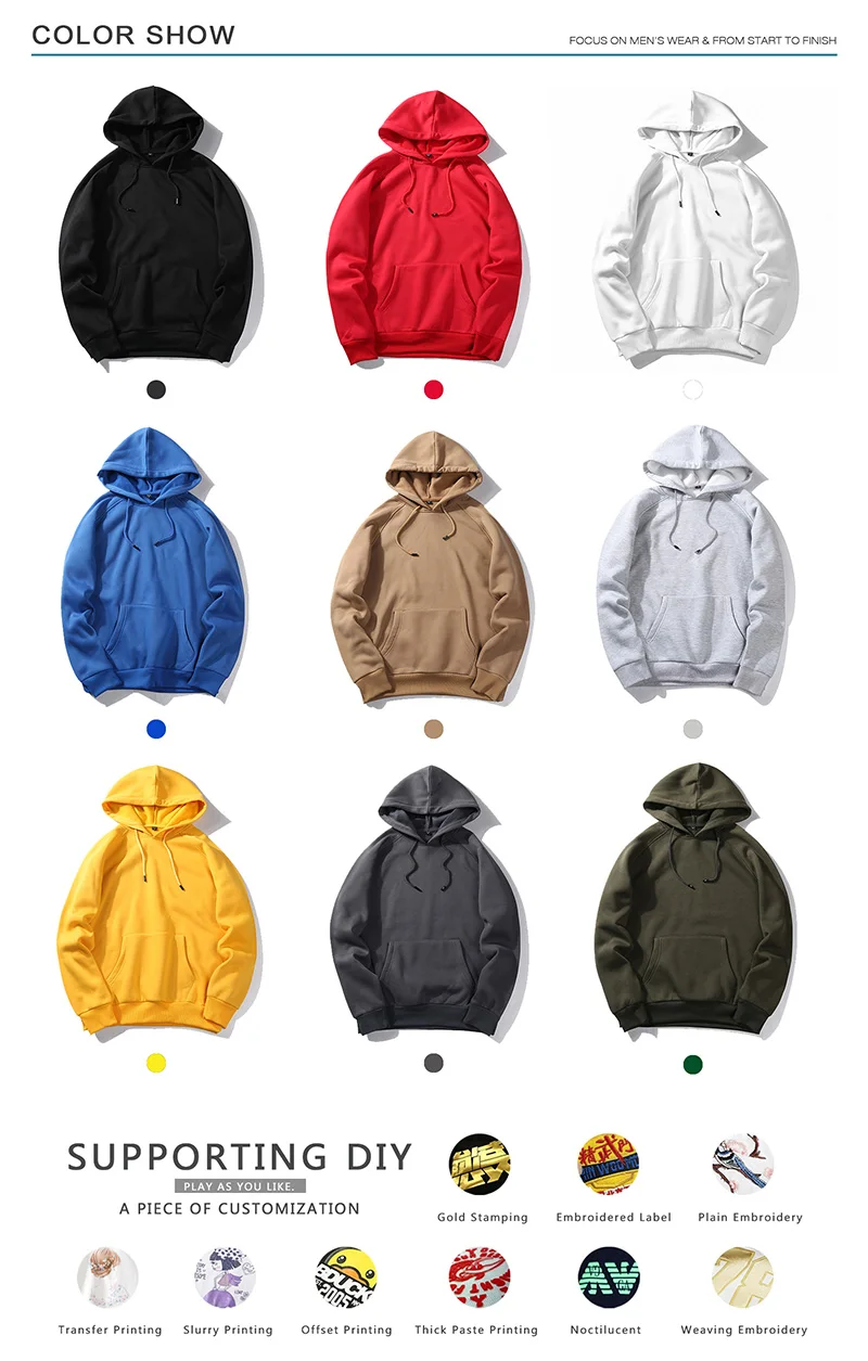 Factory Custom Hoodie 500 Gsm Cotton Heavy Weight Custom Hoodies Men ...