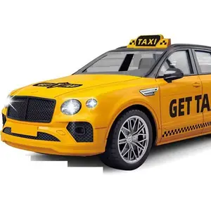 ITTL New Children Remote Control Car 3 Asst 1:16 City Taxi Car Toys 4 Channels 27MHz with Light Taxi Model Vehicle Toys for Kids