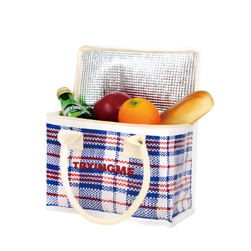 Customized Large Capacity Foldable Food Delivery Picnic Camping Lunch Bag Portable Insulated Basket Cooler Logo Useful for Cans