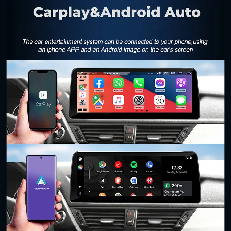 12.3'' Android Radio Carplay BT Multimedia Qled Screen Stereo Radio Player for Toyota Land Cruiser Prado 150 2010~2013 2014~2017