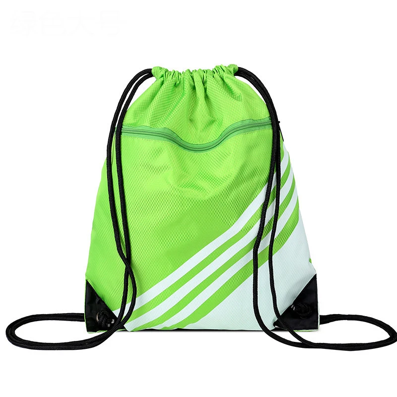 High Quality Custom Logo Printed Sport Nylon Drawstring Backpack Bag
