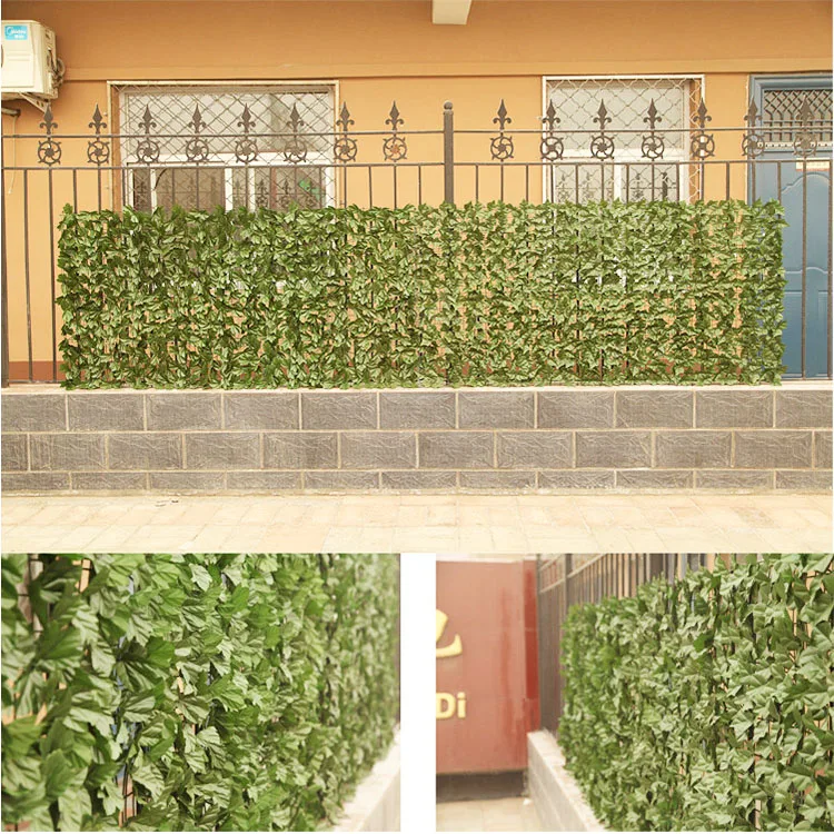 Grne Seide Pflanze Bltter Wand Kunststoff platte Faux Efeu Privatsphre  Gras Zaun Hecke Bildschirm knstliche Blumen Fechten Blatt Zaun Dekor|  Alibaba.com