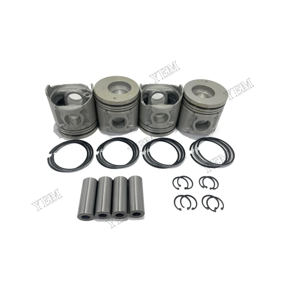 Piston Set With Rings Suitable for Mitsubishi 4D34 Industrial Engine Parts 5