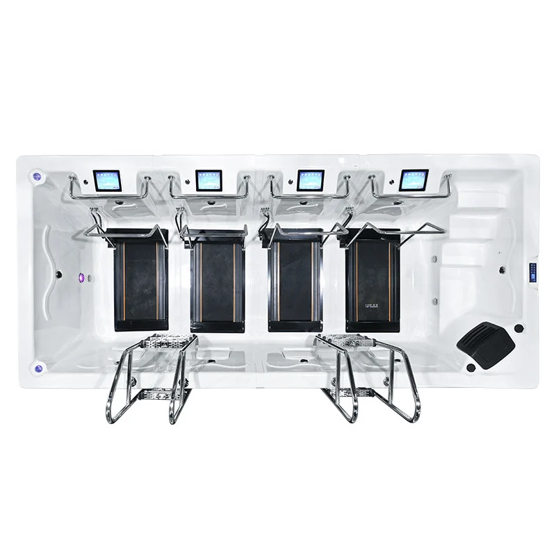 Water Walker with Treadmill for 1-4 Persons with Hydraulic System Swim Spa Pool