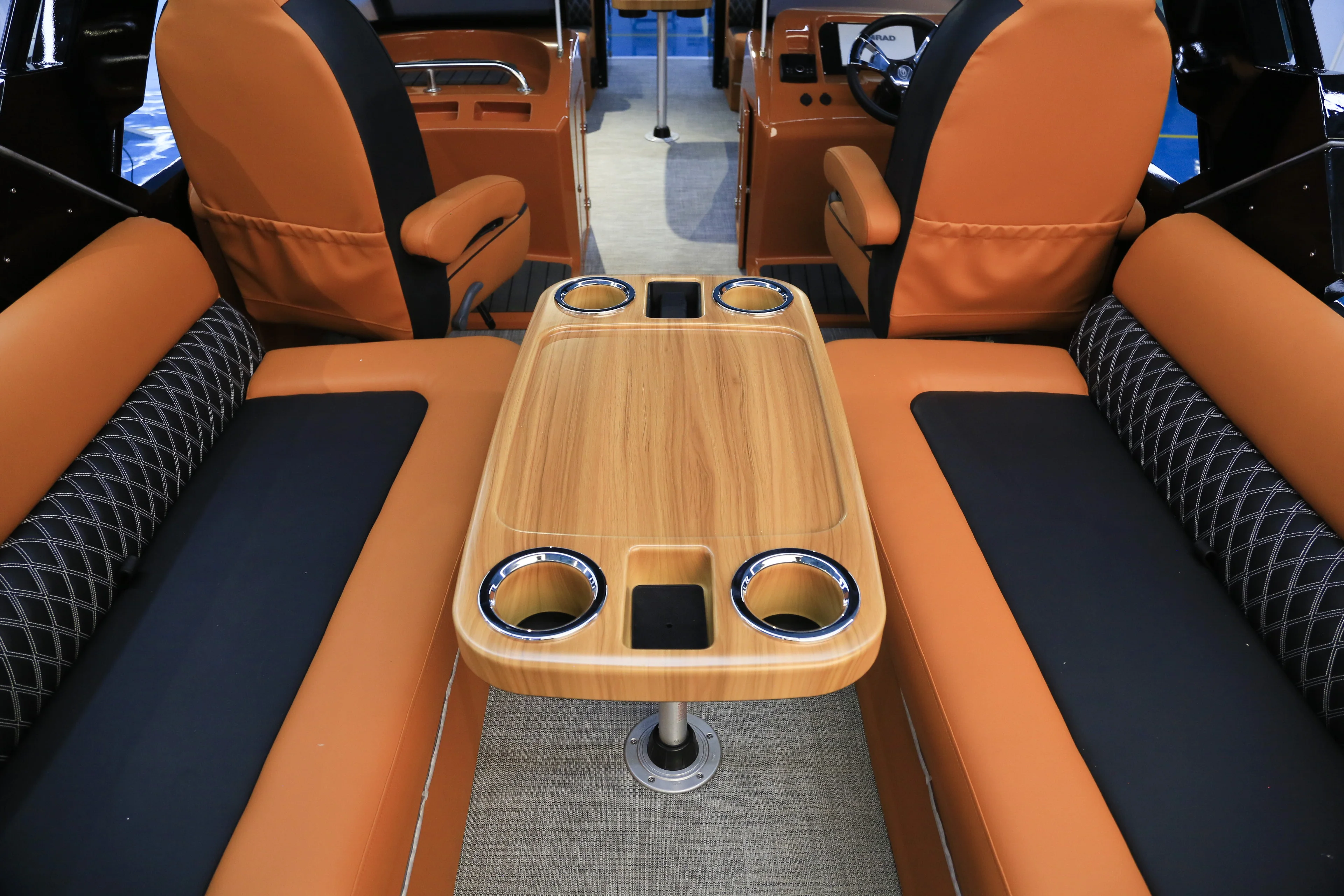 2025 Kinocean 22ft Fiberglass Fence Luxury Yachts Sport Pontoon Boat With Outboard Motor for Sale