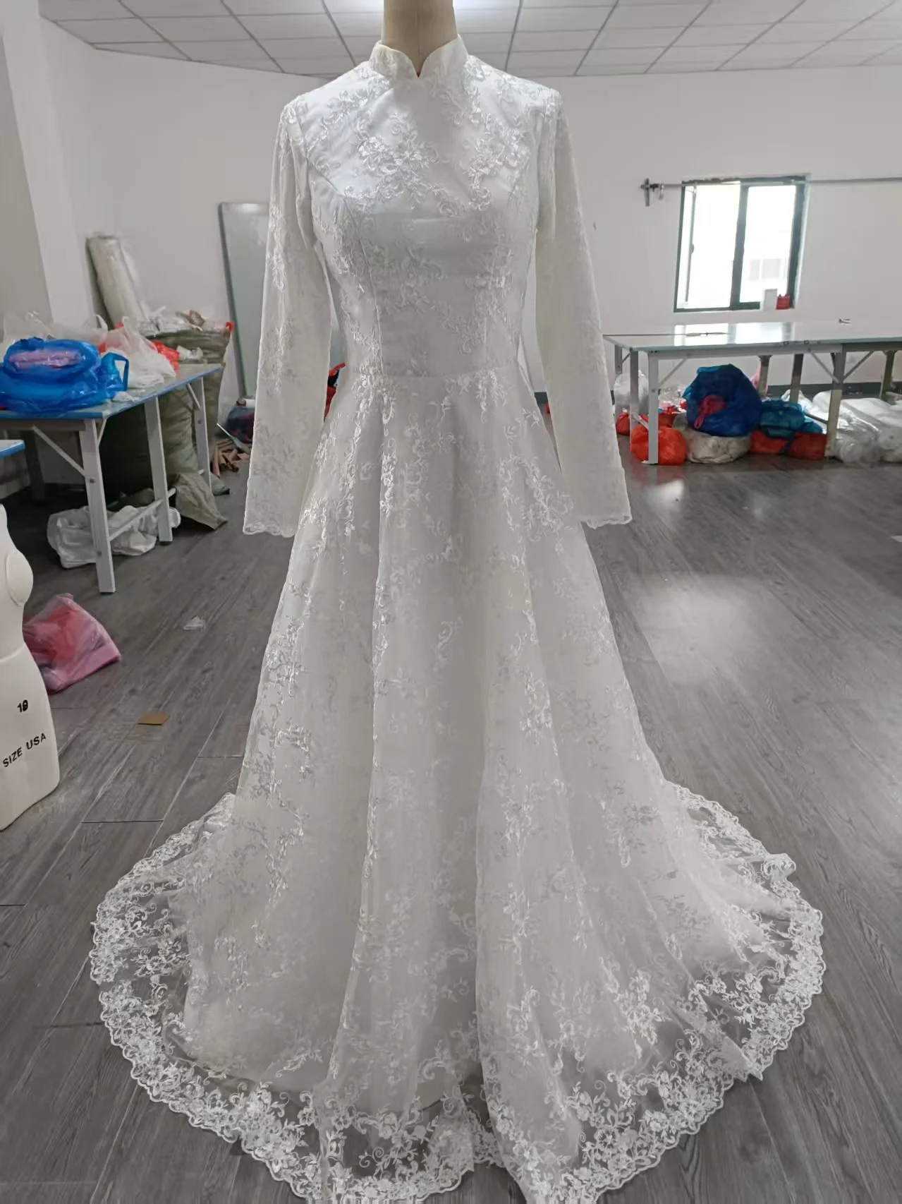 2026 New Elegant White Bridal Wedding Dress for Muslims Christians Middle East Long Sleeved Lace Applique Decorations Empire 2026 New Elegant White Bridal Wedding Dress for Muslims Christians Middle East Long Sleeved Lace Applique Decorations Empire