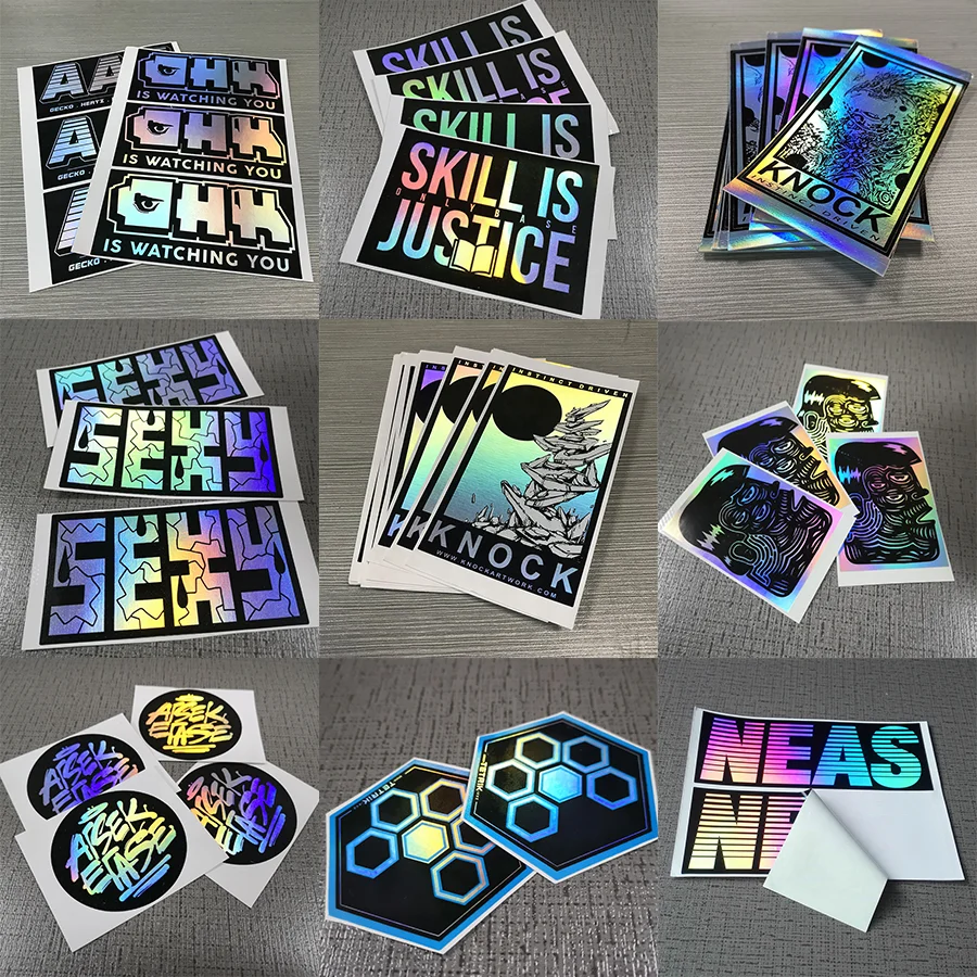 Customize Hologram Eggshell Stickers