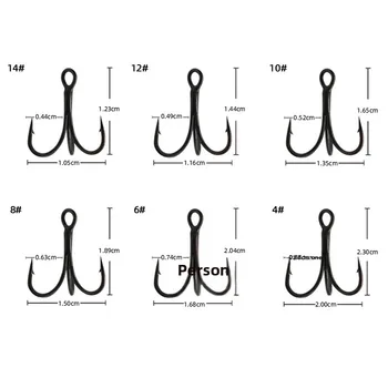 Treble Hooks, 3X Reinforced Titanium Teflon Coated Fishing Hooks, Pre-Tied Black Gold Steel Treble Hooks Wholesale – Hooks – view 3