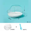 Petite salle de bain transparente avec pelle